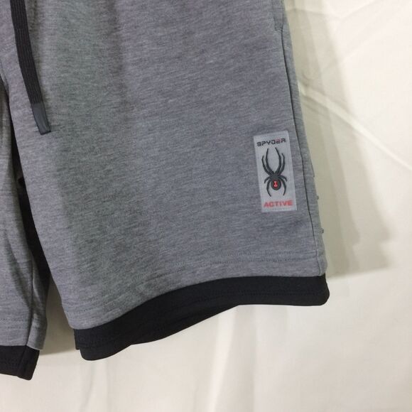 NEW Spyder Active Men’s Small Gray Double Layer Athletic Shorts NWT - Picture 5 of 6